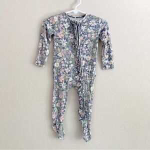 Posh Peanut Floral Ruffled Footie Sleeper • 6-9 Months